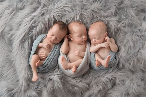 Triplets 3 Boys Greensboro Nc Newborn Photographer Triplet Newborn