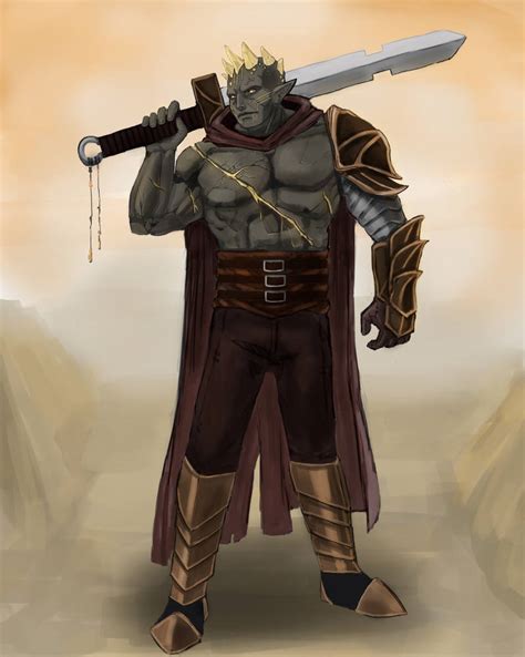 Commission Earth Genasi Barbarian By Devijack On Deviantart