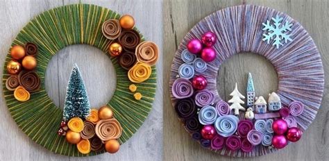 Que serait noel sans la couronne que l'on accroche à notre porte d'entrée à l'approche de noel? deco de noel a faire soi meme avec recup - visuel #8