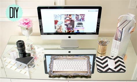 Easy office and desk organization ideas. DIY Desk Decor! Cute + Affordable - YouTube