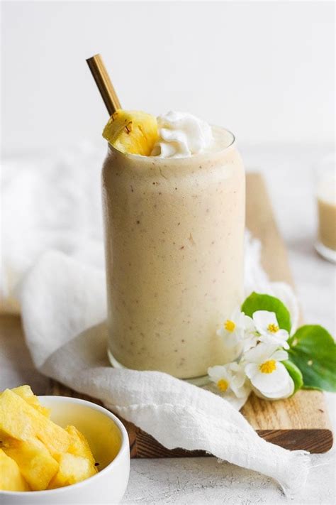 Creamy Pineapple Smoothie The Wooden Skillet