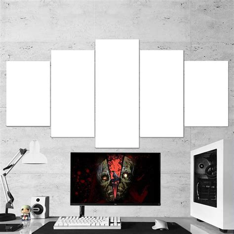 Custom Horizontal 5 Panel Canvas Art Wall Decor Canvas Storm