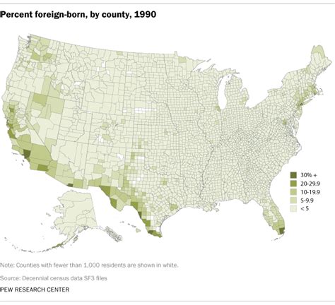 Immigrants In The United States County Maps 1960 2017 Pew Research