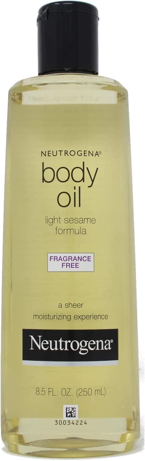 Neutrogena Fragrance Free Lightweight Body Oil For Dry Skin Sheer