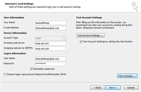 Aol Mail Account To Outlook 2010 Using Imap