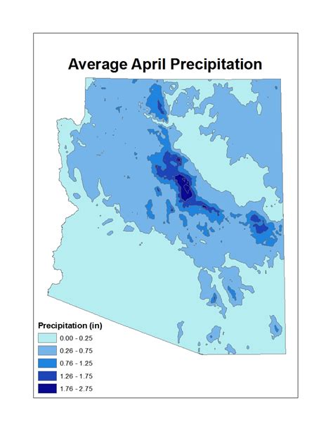 Arizona Average Precipitation Maps