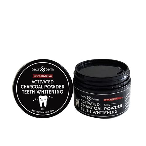 Dearderm 100 Natural Activated Charcoal Powder Teeth Whitening