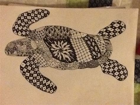 My Turtle Zentangle Craft Night Henna Hand Tattoo Arts And Crafts
