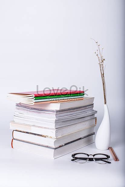Educational Glasses Books Are Stacked And Placed Picture And Hd Photos Free Download On Lovepik
