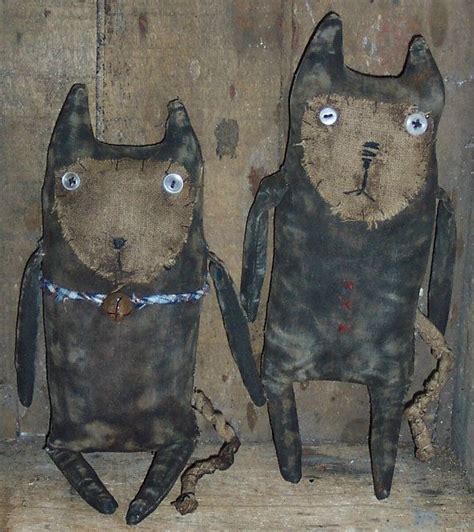 Cat Epattern Not Doll Old Primitive Cat Doll Crows Roost Prims 223e