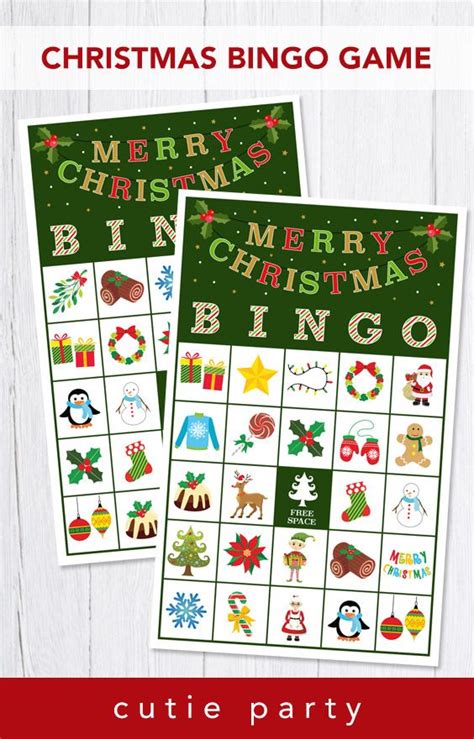 Christmas Party Game Winter Holiday Bingo Printable Etsy Fun