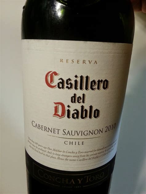 My Wine Concha Y Toro Casillero Del Diablo Cabernet Sauvignon Reserva 2010