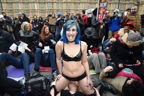 Porn Protest Sexual Freedom Activists Sit On Each Others