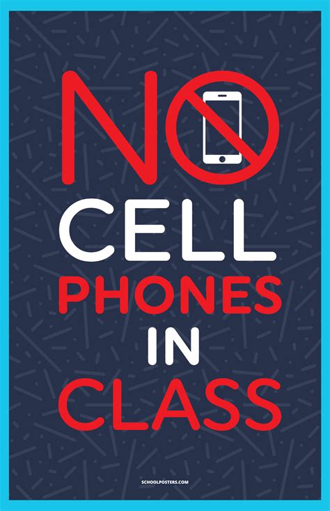 No Cell Phones In Class Poster Llc