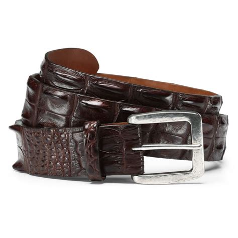 saltwater hornback crocodile crocodile leather dress belts by allen edmonds produits en cuir