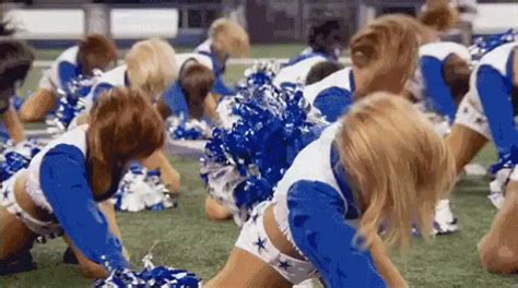 Cowboy Cheerleaders Gif Dallascowboys Cowboys Hairflip Discover Cheerleading
