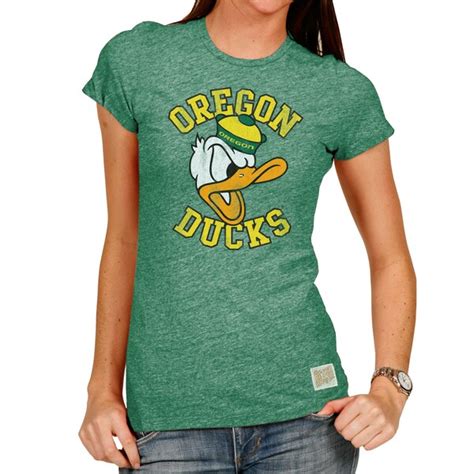Womens Original Retro Brand Heathered Kelly Green Oregon Ducks Tri