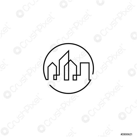 Modern Line Art City Logo Template Stock Vector 2800621 Crushpixel