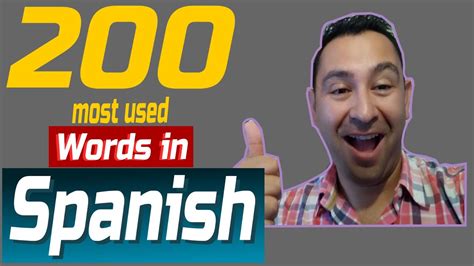 Learn Spanish The Most Used Spanish Words Youtube