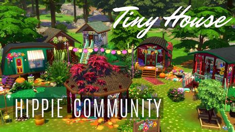 The Sims 4 Speed Build Tiny House Hippie Community Nocc Youtube