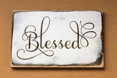 Blessed Sign Rustic Wall Decor Rustic Home Decor Rustic Wood Sign