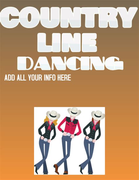 Country Line Dancing Template Postermywall
