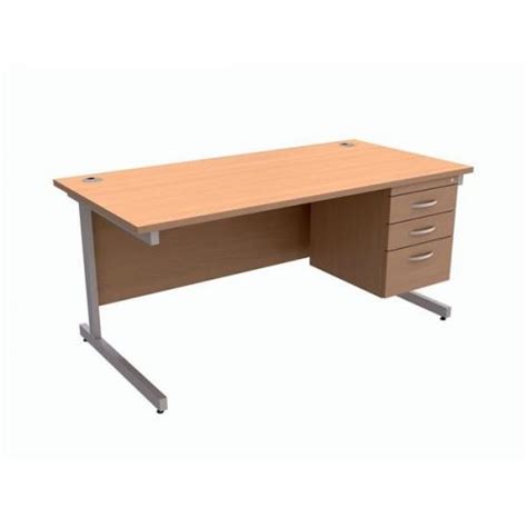 Trexus Contract 160 X 80cm Rectangular 416450 Pedestal Desk