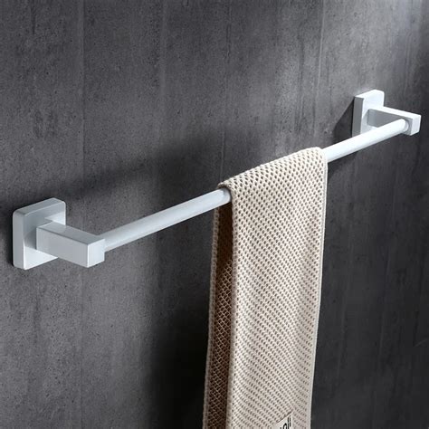Elegant White 304 Stainless Steel 40cm 50cm Bathroom Single Towel Bar