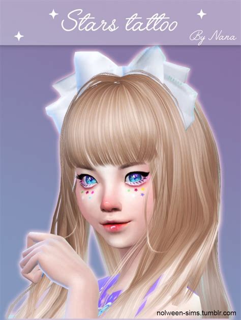 Nolween Stars Tattoo By Nana Sims 4 Downloads