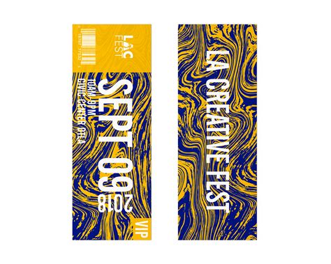 VIP TICKETS LA CREATIVE FEST | Ticket design, Event tickets design