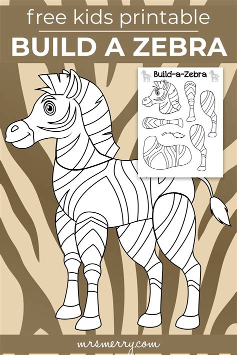 Build A Zebra Template Indoor Activities For Kids Mrs Merry In