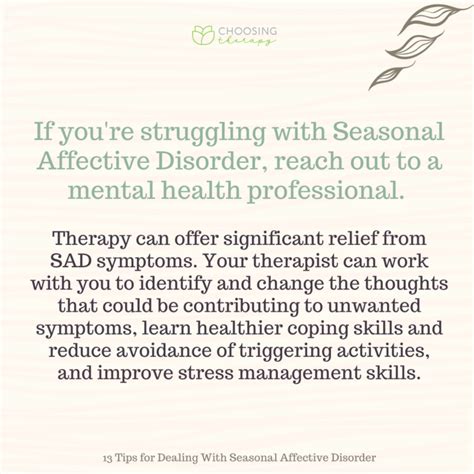 13 Tips For Dealing With Seasonal Affective Disorder Choosing Therapy