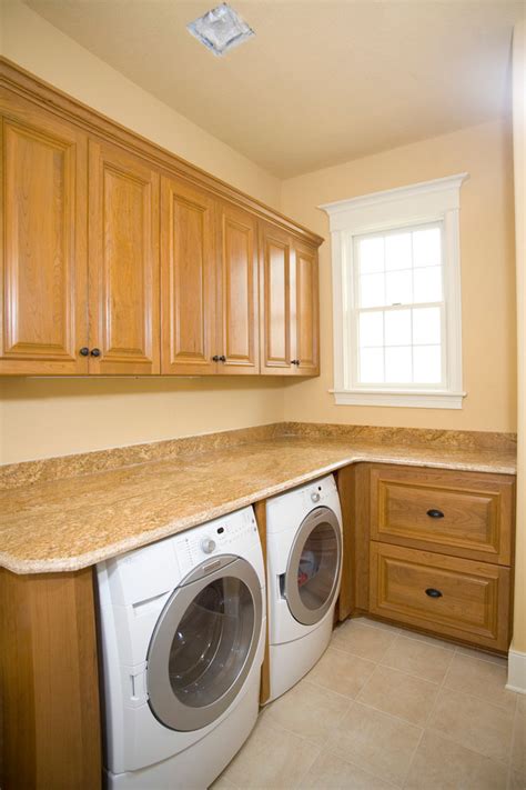 Minnetonka Home Cherry Cabinetry Traditional Laundry Room
