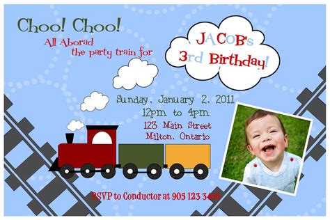Train Birthday Invitations Ideas Free Printable Birthday Invitation