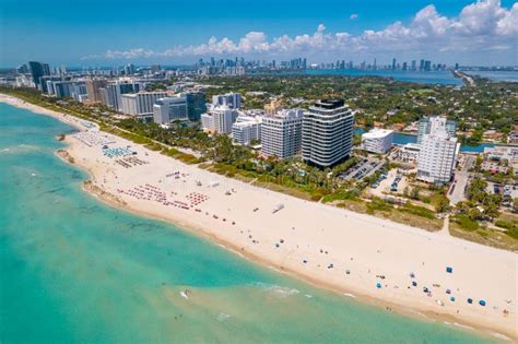 Miami Beach Florida Panorama Of Miami South Beach City Fl Atlantic