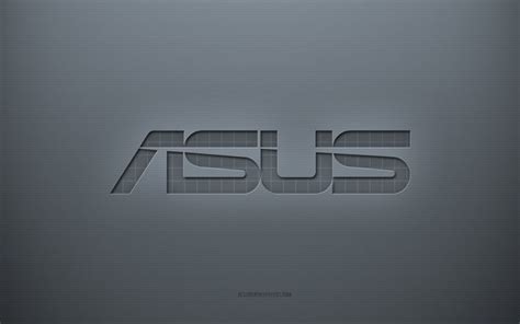 Download Wallpapers Asus Logo Gray Creative Background Asus Emblem