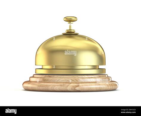 Golden Reception Bell 3d Stock Photo Alamy