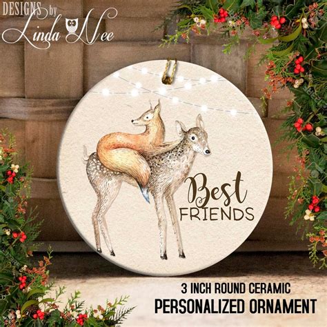 Best Friends Ornament Personalized Best Friend Christmas T