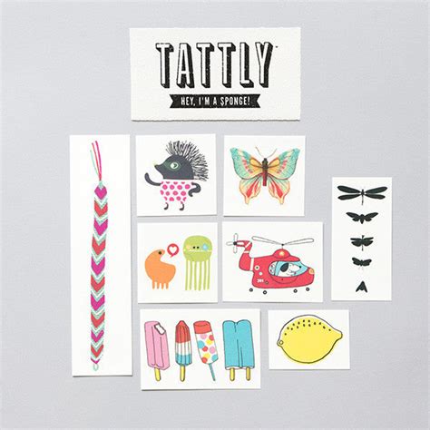 Tattly Set Kids Mix Two Tattoos The Animal Kingdom And Growing Tree Toys