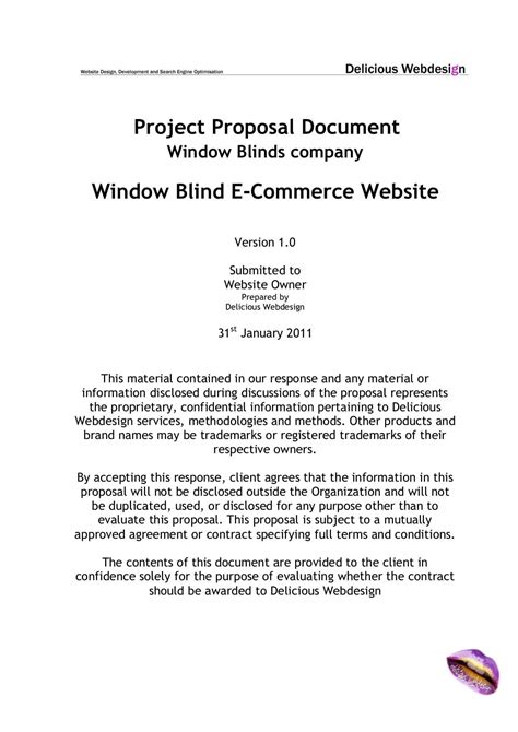 eCommerce Website Proposal PDF  eCommerce Proposal PDF  Bonsai