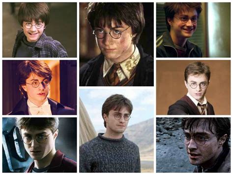Collage Of Harry Potter From 1st Year To 7th Year Harry Potter Cast