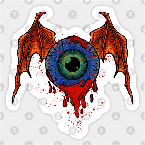 Eyeball Bat Wings Eyeball Sticker Teepublic