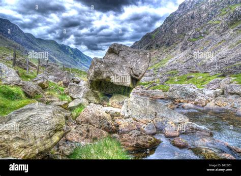 Rocky River Of Snowdonia Valley Stock Photo Alamy