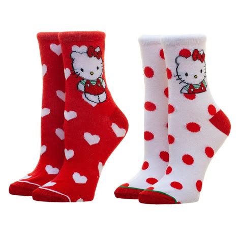 Ankle Socks Hello Kitty 2 Pack New Licensed Xs7665snr