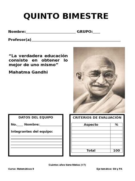 La idea de los parámetros es fundamental en matemáticas. CONSIGNA DE MATEMATICAS BLOQUE 5 DE SECUNDARIA TERCER GRADO