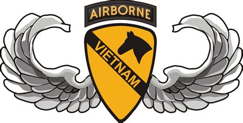 1st Cavalry Airborne Vietnam Wings Decal Sticker 1st Cavalry Decals
