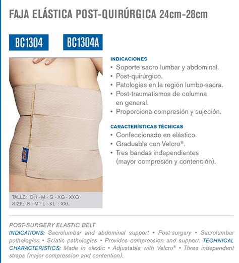 Body Care Faja Elástica Post Quirúrgica 24 Cm 28 Cm — Farmacia Don Bosco