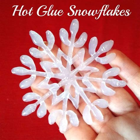Hot Glue Snowflakes Crafts With Hot Glue Diy Christmas Ornaments