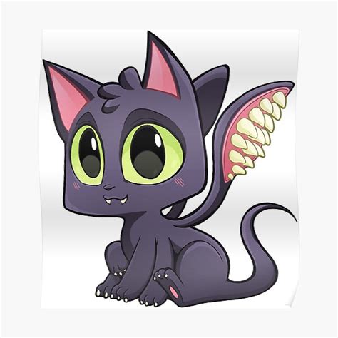 Baby Displacer Beast Cute Dandd Adventures Poster By Kickgirl Redbubble