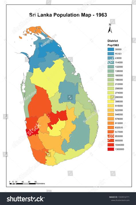 Sri Lanka Population Map 1963 2012 Stock Illustration 1593916771